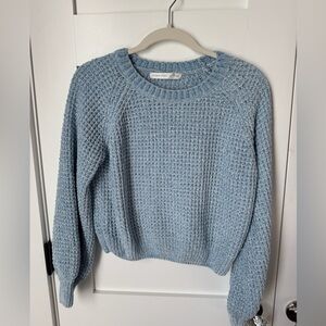 Altar’d State Cropped Cozy Blue Knit Sweater size M